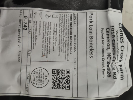 Boneless pork loin chops